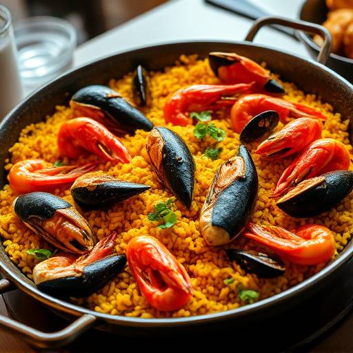 Video para redes sociales promocionando un restaurante local. Se aprecia un plato de paella recién hecha.